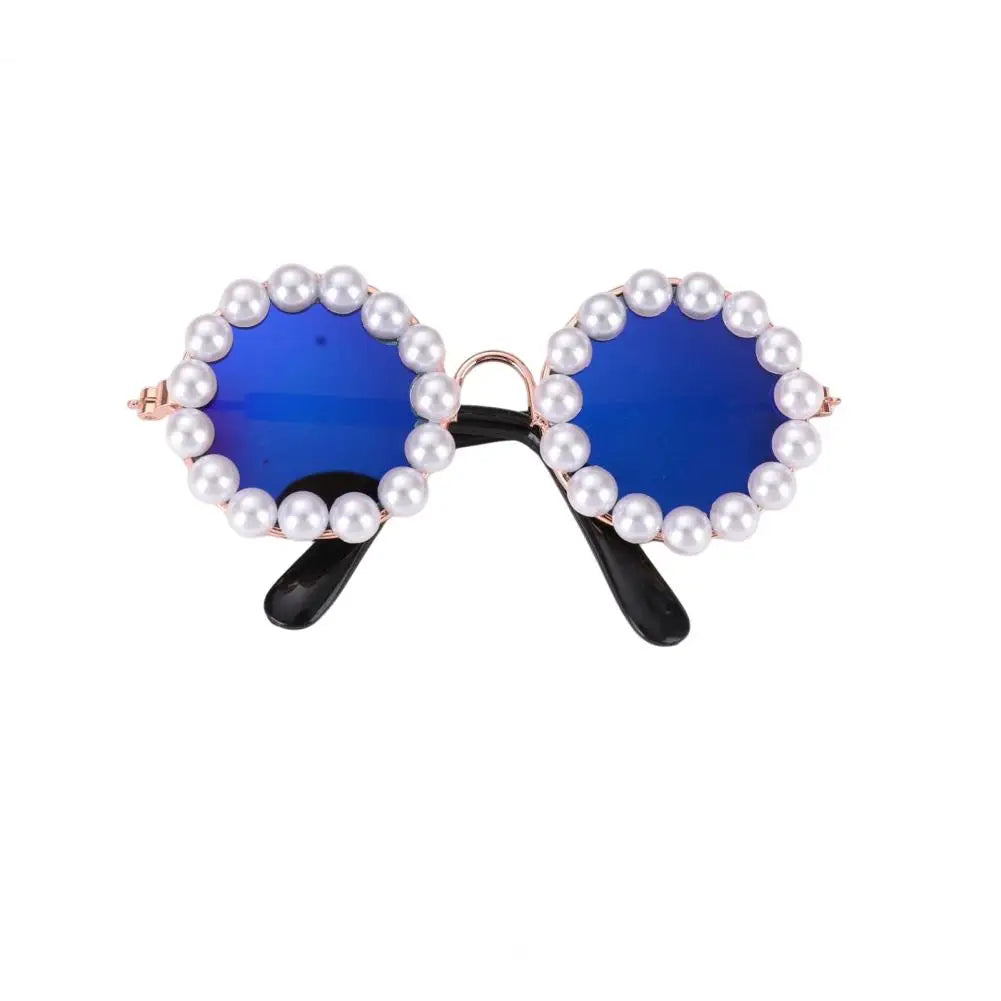 Pet Costume Sunglasses Faux Pearl Decor for Cats Dogs