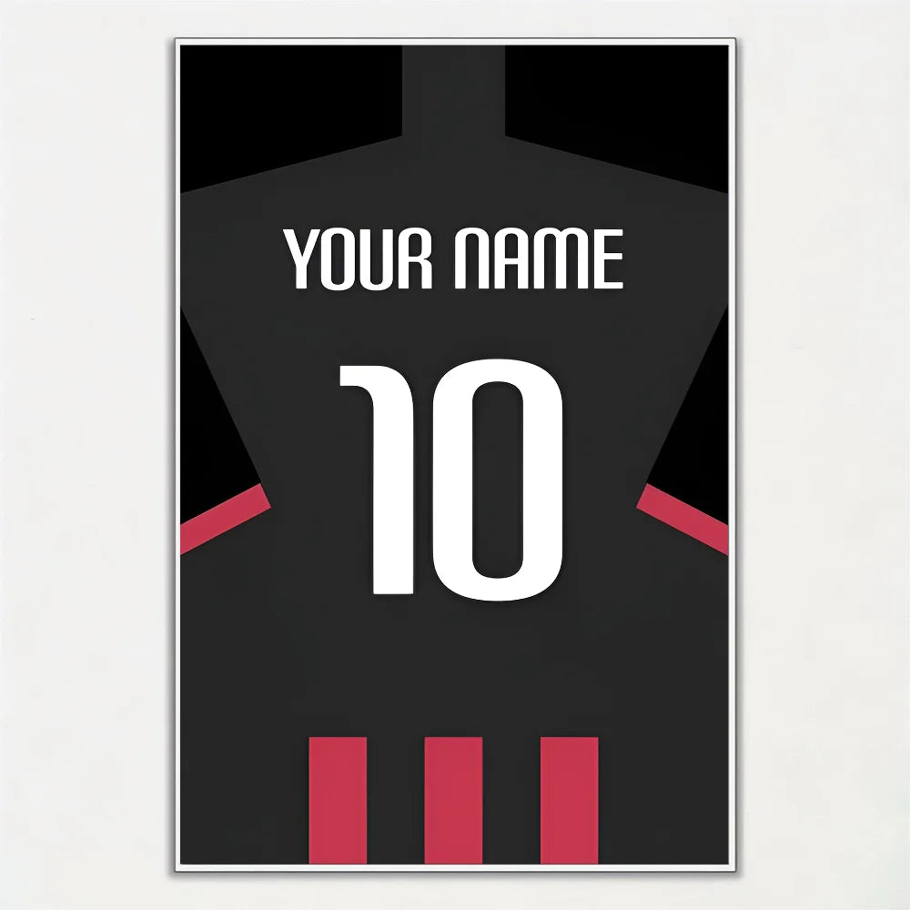 Football Jersey Name Poster Home Living Room Bedroom Bar Cafe Wall Art Decor