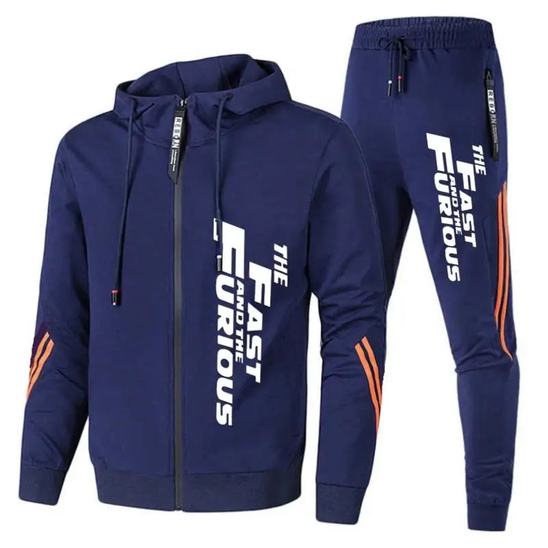 Men’s Racing Style Tracksuit Jacket and Sweatshirt Speed Car Graphic Casual Streetwear