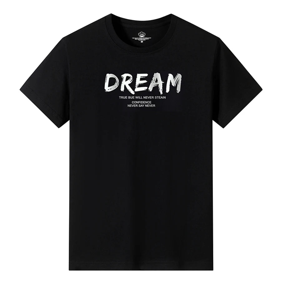 T Shirts Men Short New Fashion 2025 O-Neck Slim Black Sleeve Clothing Casual Style M-6XL