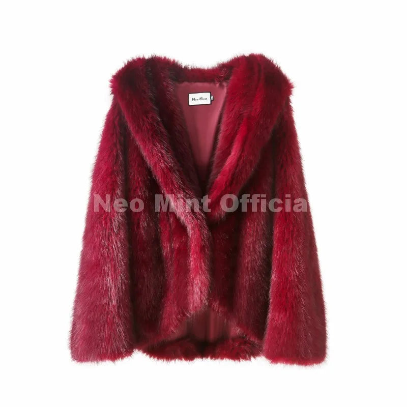 Women’s Hooded Faux Fur Coat Winter Autumn Oversized Shaggy Jacket