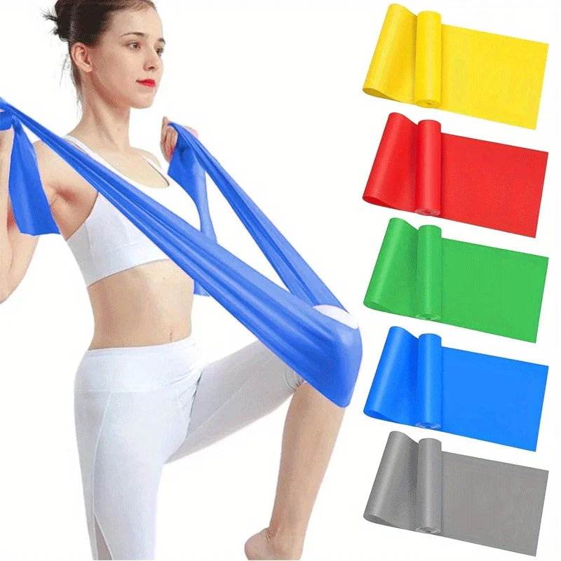 Resistance Bands for Workout Elastic Exercise Bands for Home Gym Pilates Physical Therapy Outdoor Fitness Training