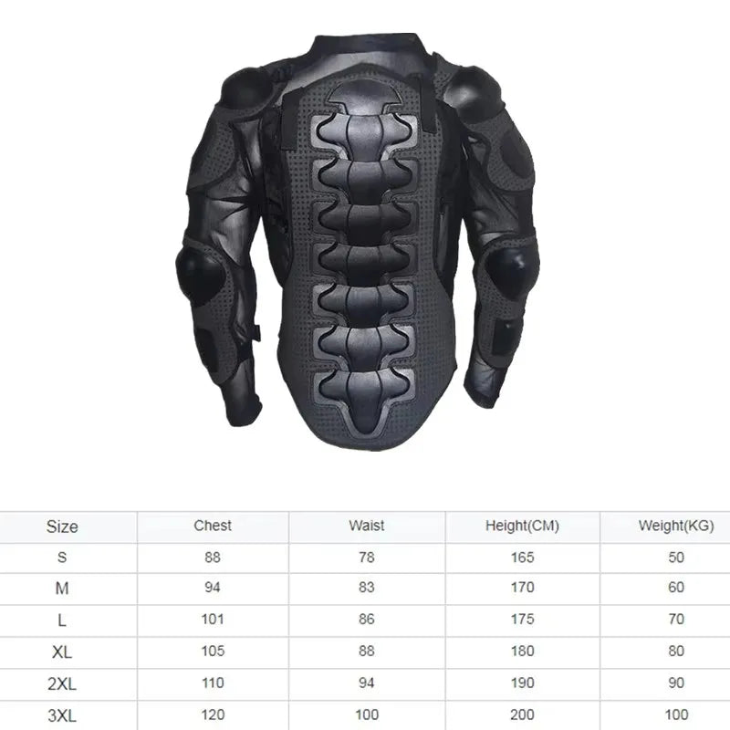 Men's Motorcycle Jacket with Full Body Armor for Off-road Motocross Racing Protection Gear