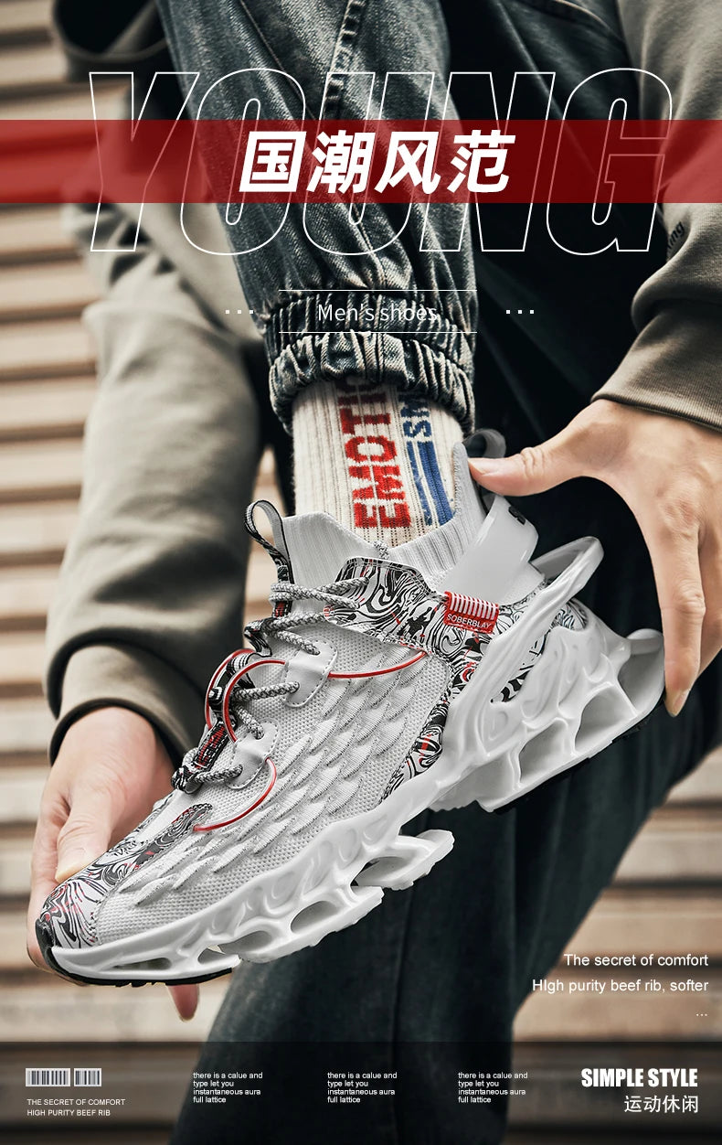 Elite Racer Series - Luxury Breathable Performance Sneakers - Men's Urban Fashion Trainer - SKU-CODE