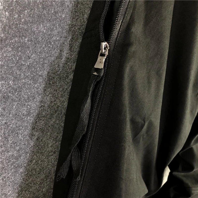 ARENS Men's Big & Tall Baggy Cargo Pants with Zipper Pockets - High Street Hip-Hop Overalls