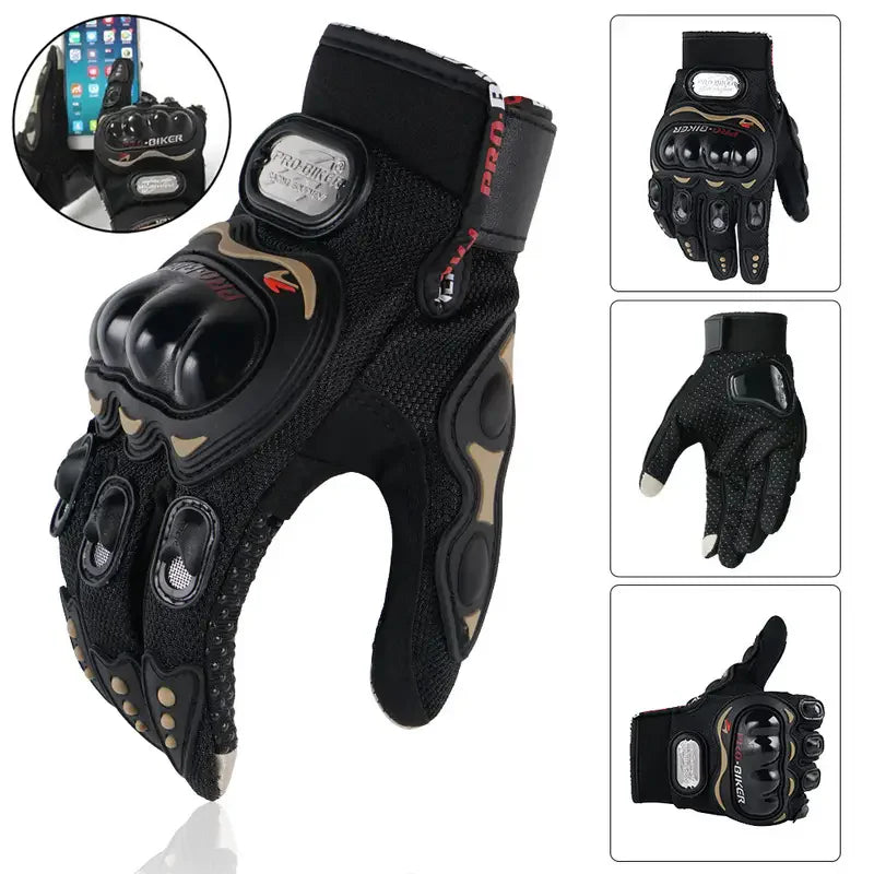 Touch Screen Motorcycle Gloves Breathable Anti Slip Sports Riding Gloves