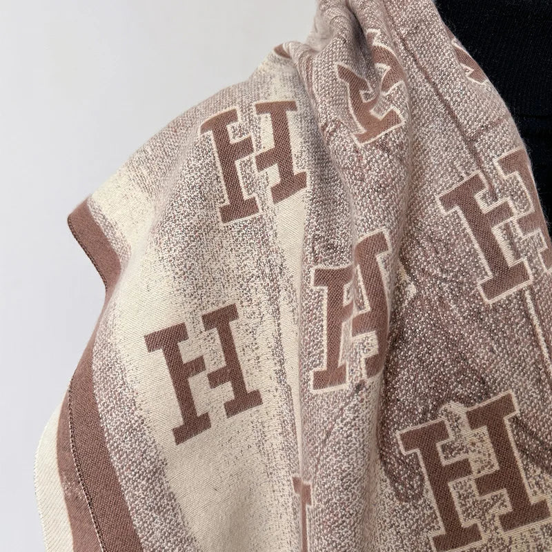 2025 New Women Fashion Brand Letter Scarf Luxury Autumn Winter Warm Shawls Print Scarve Pashmina Mujer Femme Foulard Bufanda
