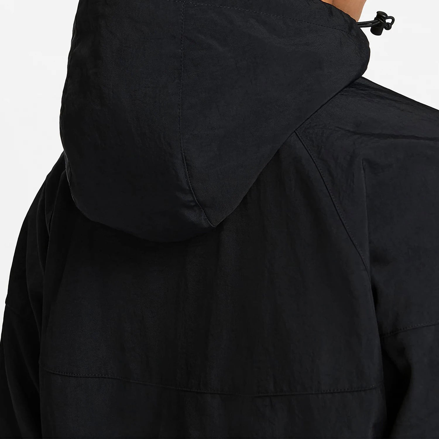 Men's Winter Fleece Hooded Loose Jacket - Thermal Water-Repellent Sportswear - FB8619-010 - Black