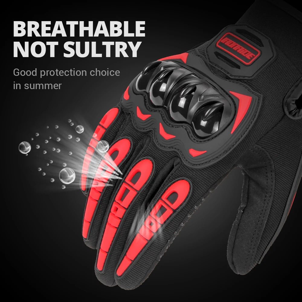Motorcycle Riding Gloves Full Finger Touch Screen Waterproof Summer Gloves