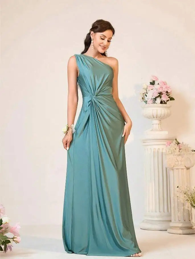 Women's Elegant Backless Evening Gown - European Style Banquet & Gala Dress