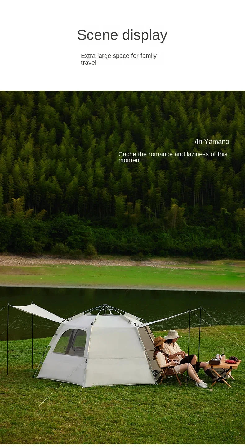 Outdoor Camping Fully Automatic Tent For Travel Beach Use 3 To 4 Person Party Tent