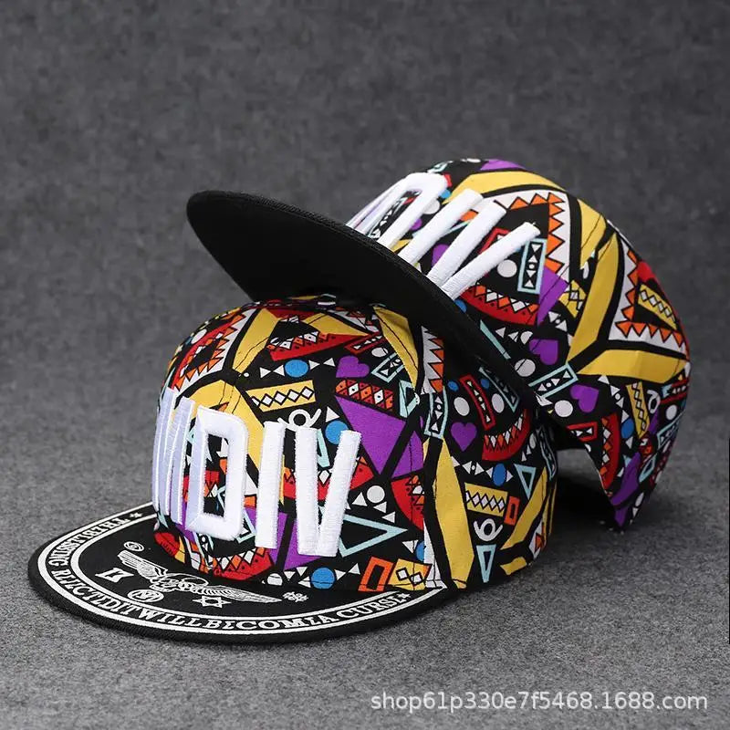 Unisex Trendy Hip Hop Baseball Cap - Flat Brim, Adjustable, Korean Style Sun Hat for Casual Wear