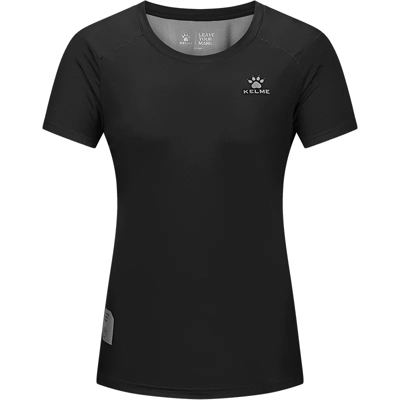 KELME Womens Running Short Sleeve Outdoor Marathon Sports T Shirt Lightweight Breathable Quick Dry Training Top