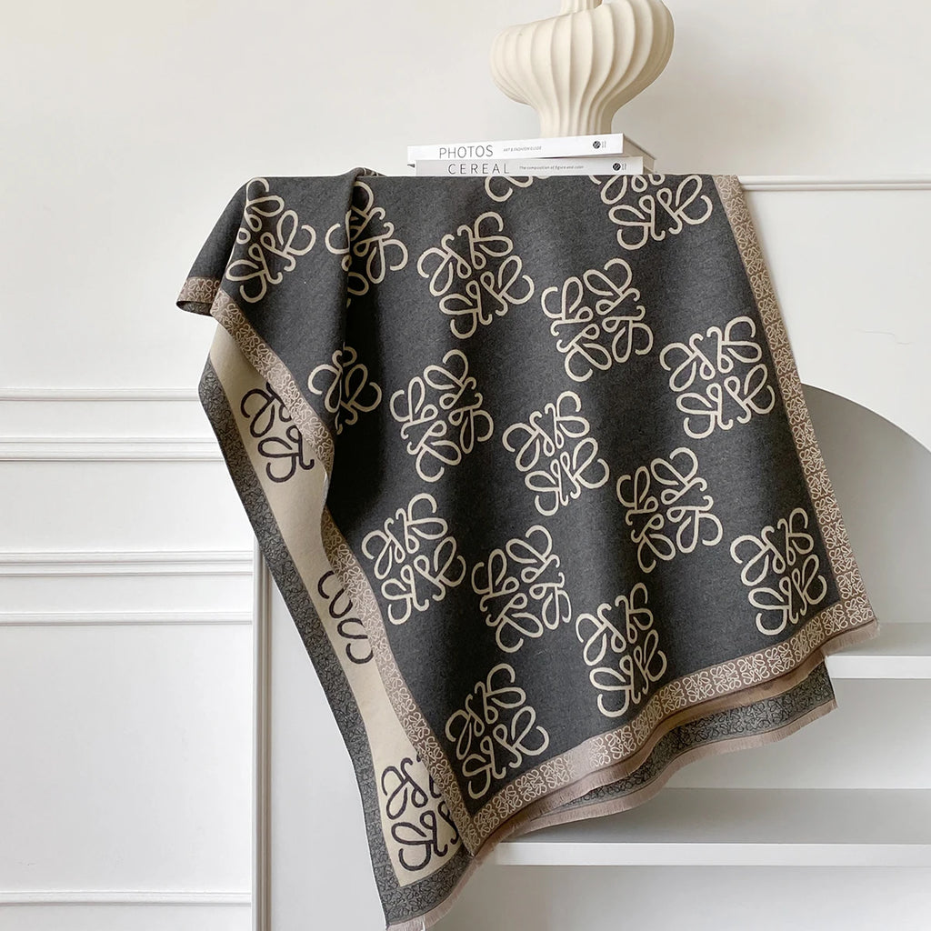 2025 Luxury Brand Women's Winter Warm Cashmere Scarf - Pashmina Shawl Wrap, Hijab, Travel Stole, Echarpe, Thick Warm Blanket