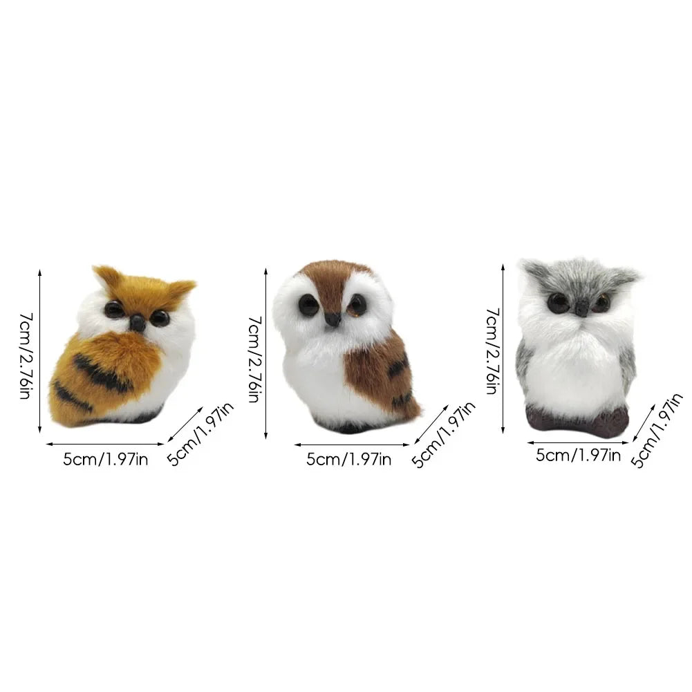 Simulation Owl Ornaments Plush Toys Cute Doll Artificial Fur Toy Christmas Tree Decor Pendant Christmas Gift For Kids Home Decor - trendingshoping.com