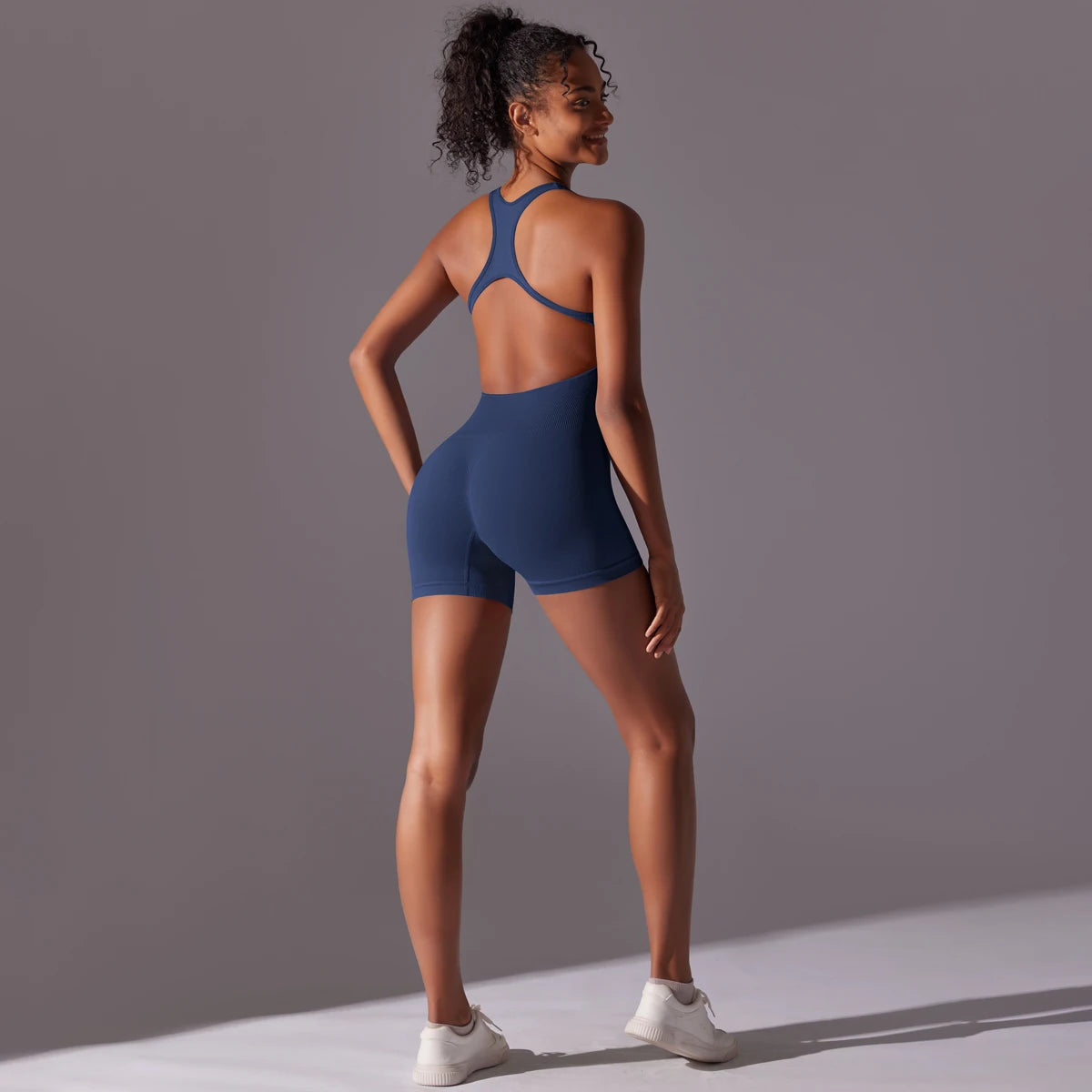 Sexy Back Jumpsuit Gym Set Women Training Yoga Suit Sportswear Women Sports Jumpsuit Fitness Rompers Stretch Workout Bodysuits