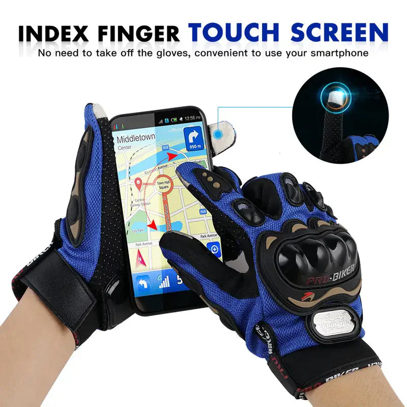 Touch Screen Motorcycle Gloves Breathable Anti Slip Sports Riding Gloves