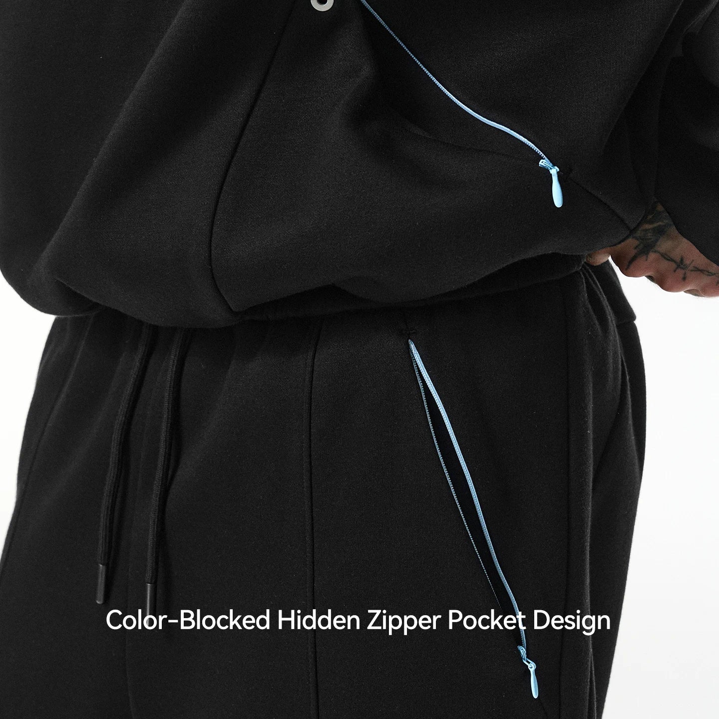 Inflation Men Tech Fleece Hoodie Tracksuit – 2025 Winter Warm Zip Up Jacket and Blade Pants Set