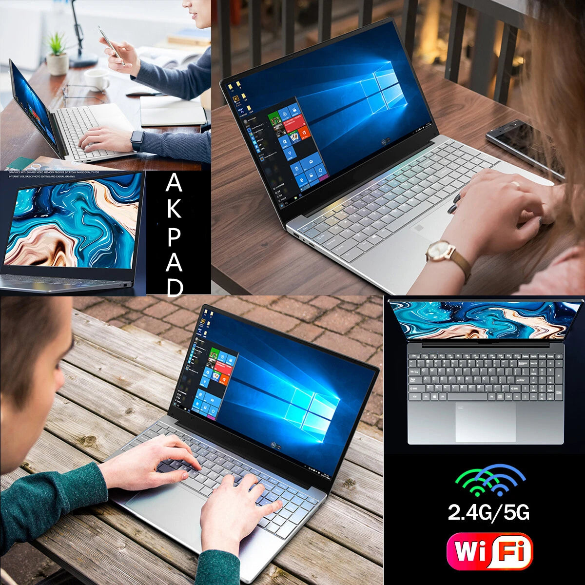 Notebook 15.6 inch Laptop Windows 11  Pro 1920*1080 Cheap Portable Intel Laptop 16G RAM 128GB/256GB/512GB/1TB SSD HDMI Port - trendingshoping.com