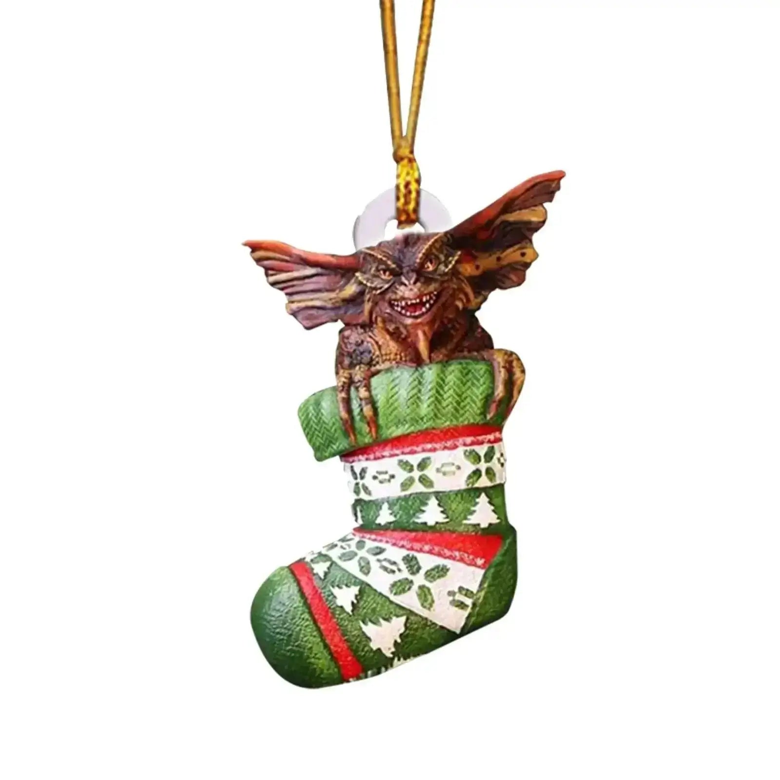 Xmas Gremlins Santa Hat Socks Dog Honeycomb Ball Christmas Tree Pendant Christmas Party Decorations Children Christmas Gift - trendingshoping.com