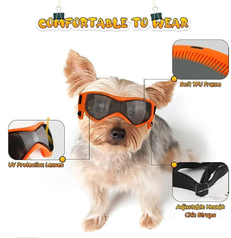 Dog and Cat Goggles UV Protection Adjustable Strap