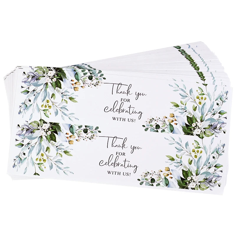 30Pcs Thank You for Celebrating with Us Labels Water Bottle Stickers for Wedding Bridal Shower Decoration Jungle Birthday Party
