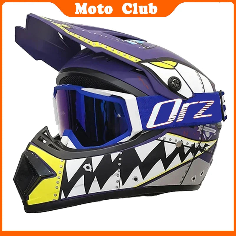 Kids Motocross Motorcycle Helmet Off Road Protective Helmet with Goggles