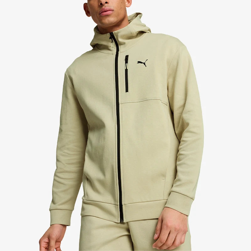 2026 New Men's Casual Zippered Breathable Knit Hooded Jacket 684093-68