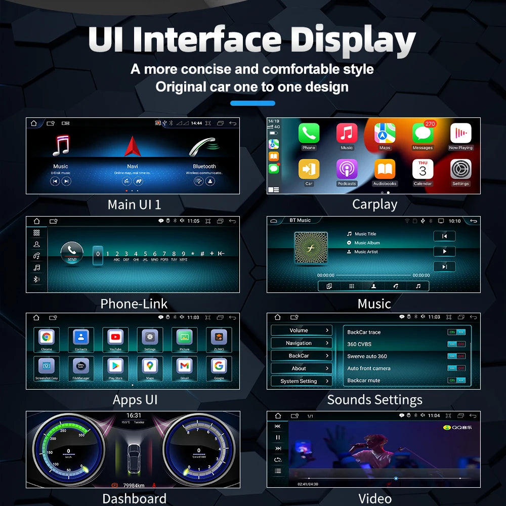 8.8" Display Touch Screen Android Radio Car Head Unit For Mercedes C Class W204 2011-2014 BT WIFI GPS Navi Wireless Carplay Auto - trendingshoping.com