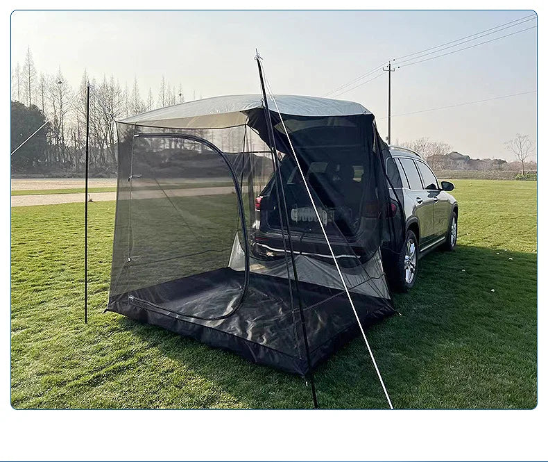 Lohascamping Portable Waterproof SUV Tail Car Docking Tent For 3 To 4 People Large Dome Sunshade Tunnel Style Tent