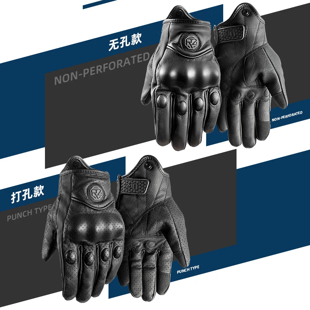ORZ motorcycle riding gloves, goatskin, full-finger gloves, gloves for motorcycles, gloves