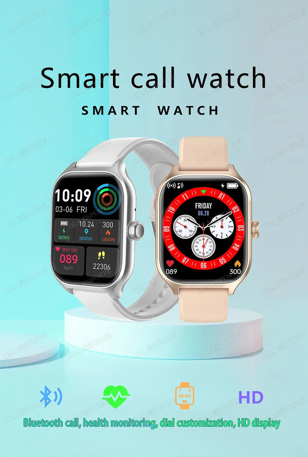 1.83'' Smart Watch for Android & iOS – HD Display, Bluetooth Call, Message Alerts, Music, Sports Modes for Men & Women Gift - trendingshoping.com