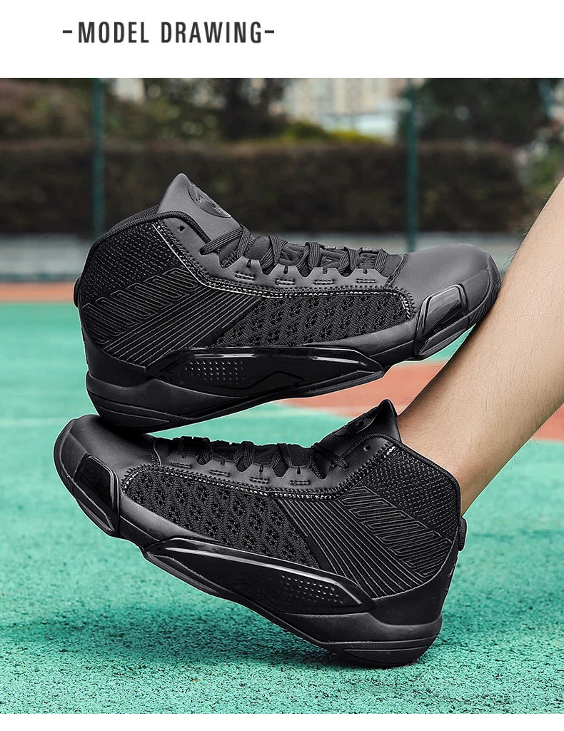 Men’s High-Top Basketball Sneakers | Breathable Non-Slip Outdoor Sports Shoes