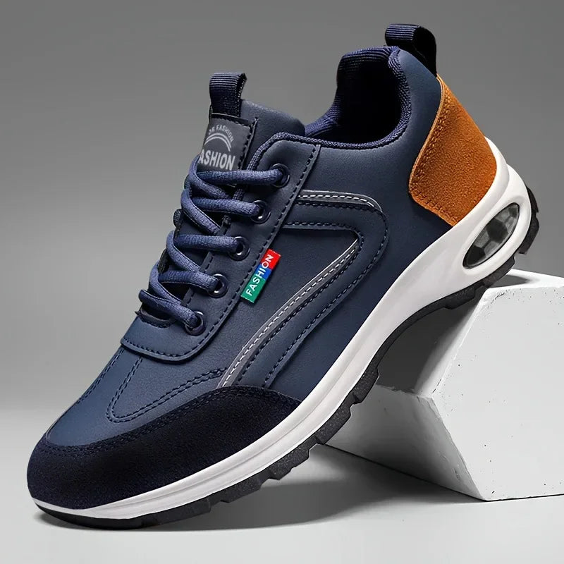 Men’s Stylish Sports Shoes | Suede Detail Lightweight Non-Slip Outdoor Sneakers