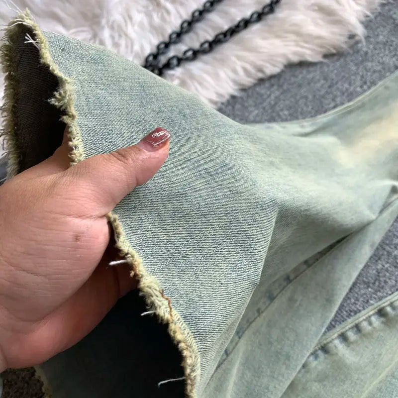 Jeans Women Autumn Chic Daily Flare Trousers Gradient Color High Street Full Length Fashion All-match Temperament Simple Shinny - trendingshoping.com