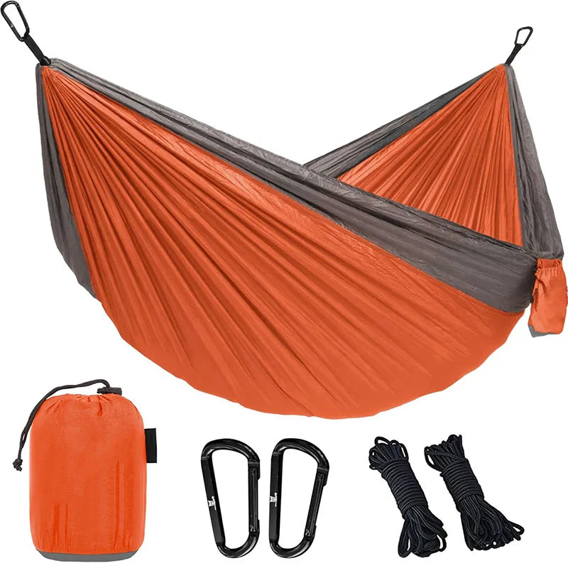 Camping Hammock Portable Lightweight Parachute Nylon Hammock For Outdoor Backpacking Survival Travel