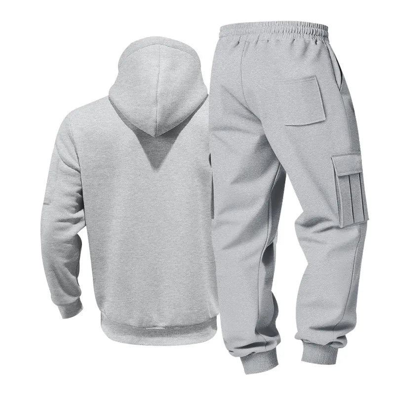 Men’s Winter Heavy Fleece Zip-Up Hoodie – Warm Casual Sportswear