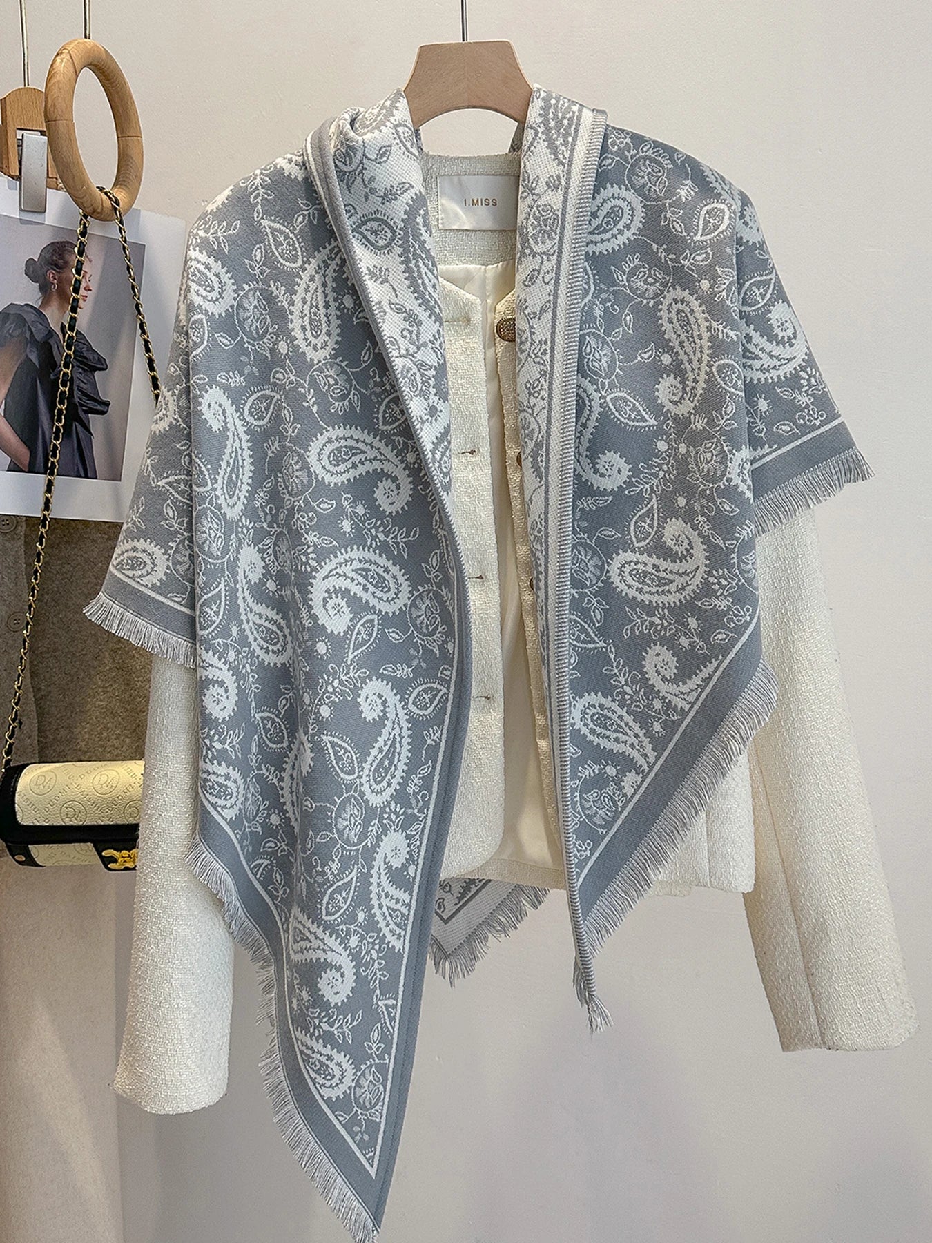 New Fashion Winter Scarf Women's Paisley Print Imitation Cashmere Pashmina Shawl - Soft Warm Wrap Blanket Bufanda Female Design