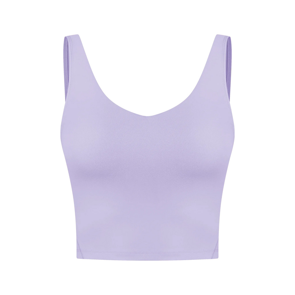 Women’s Sports Bra Yoga Top with Fixed Chest Pad Gym Vest U-Shaped Back Fitness Crop Top