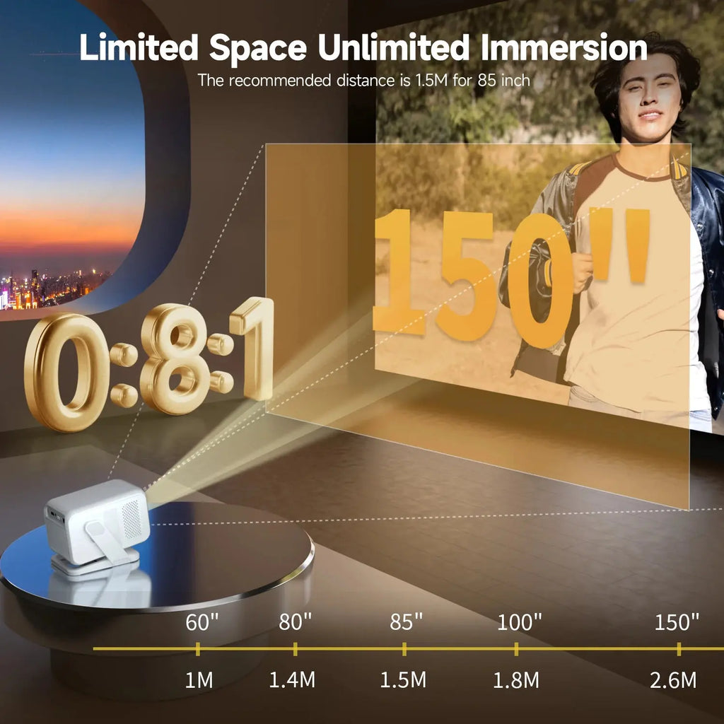 Magcubic HY310X 4K HD Portable Projector 1920×1080P 420 ANSI Android 11 with BT5.4 & 5W HiFi Speaker - trendingshoping.com