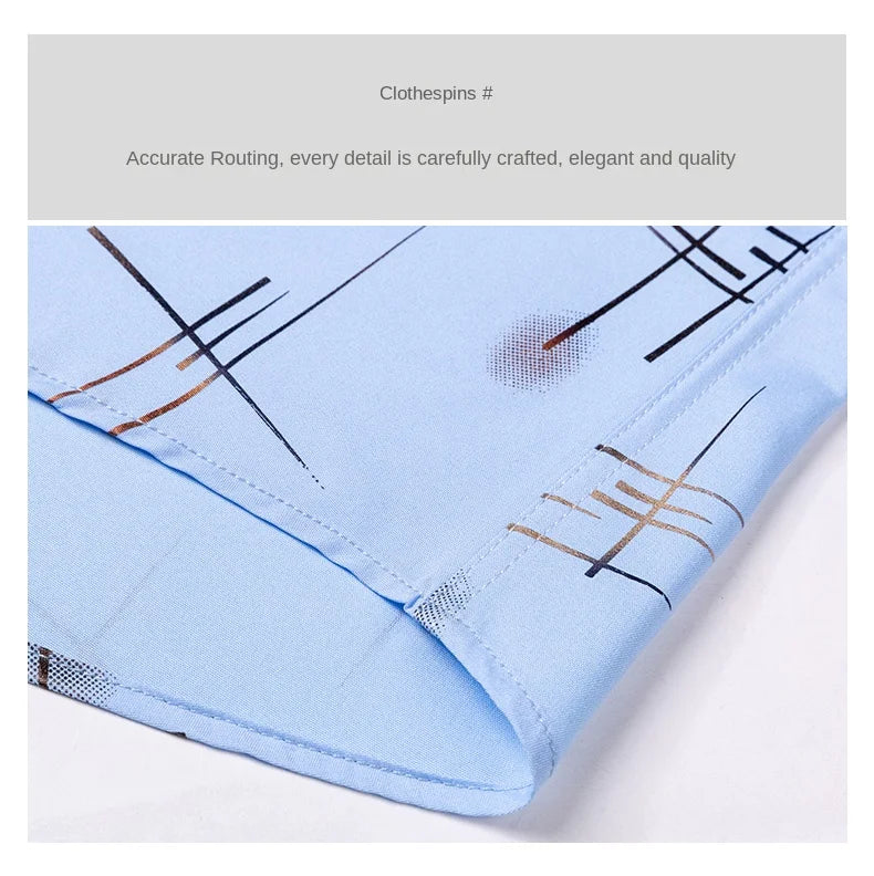 Men's Slim Fit Dress Shirt Non Iron Anti Wrinkle Plaid Business Casual Long Sleeve