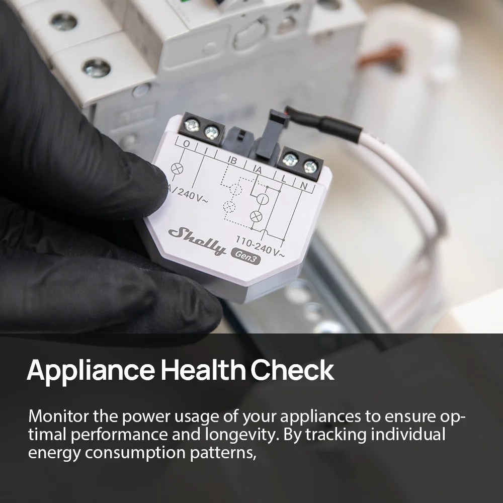 Shelly EM Gen3 Smart Home WiFi Connection Monitor Power Consumption Solar Energy Equipment Household Electricity Consumption