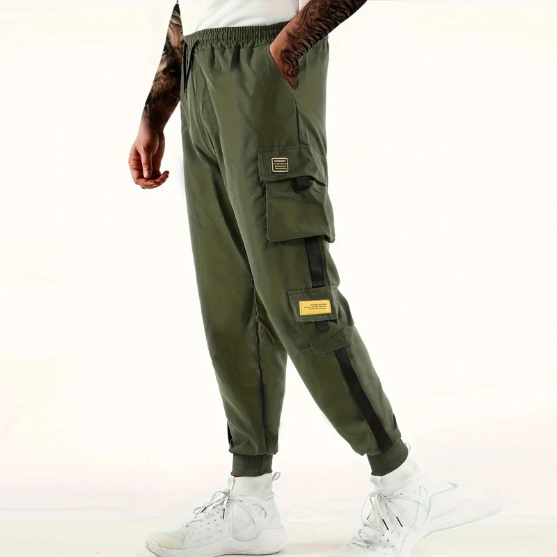 Men’s Multi-Pocket Cargo Joggers - Loose Fit Spring/Summer Tactical Pants