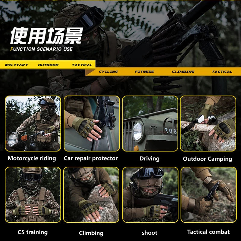 Cycling Riding Gloves Full Half Finger Tactical Outdoor Sport Training Gloves