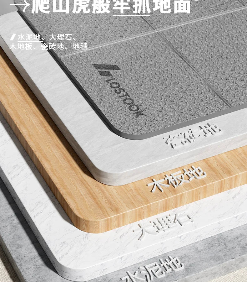 Foldable Yoga Mat Anti Slip Thick Widened Fitness Mat for Home and Outdoor Exercise