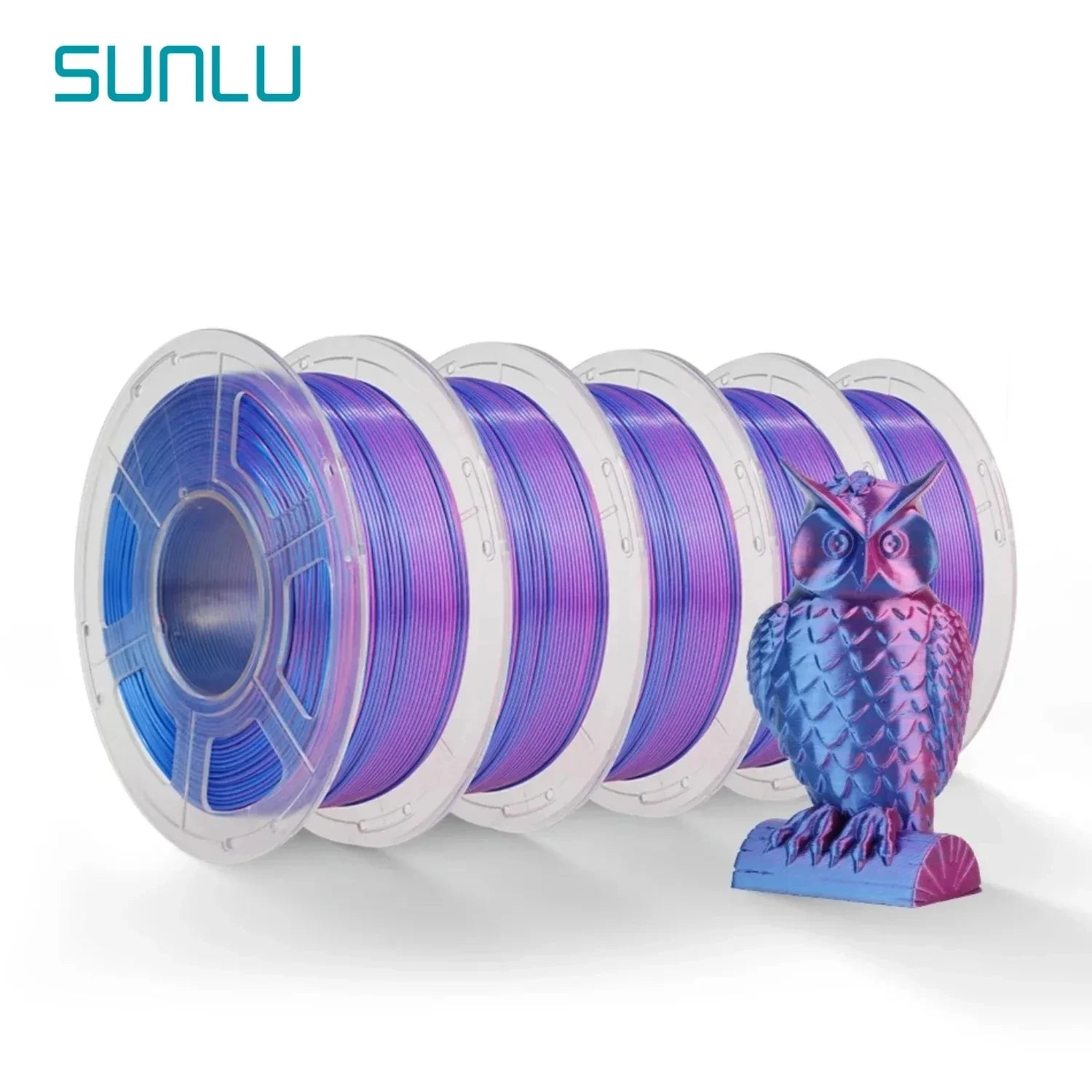 SUNLU SILK Dual &Triple Colors  3D Printer Filament 5KG 1kg/roll 1.75mm Dimensional Accuracy +/- 0.02 mm 2.2 LBS (1KG) Fast Ship - trendingshoping.com