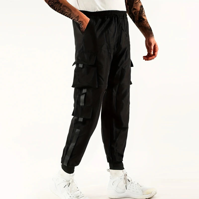 Men’s Multi-Pocket Cargo Joggers - Loose Fit Spring/Summer Tactical Pants