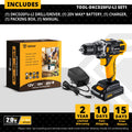 DEKO Cordless Drill 2 Speed Electric Screwdriver with Lithium Battery