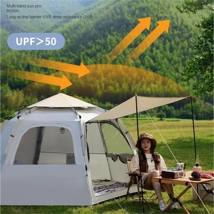 Outdoor Camping Fully Automatic Tent For Travel Beach Use 3 To 4 Person Party Tent