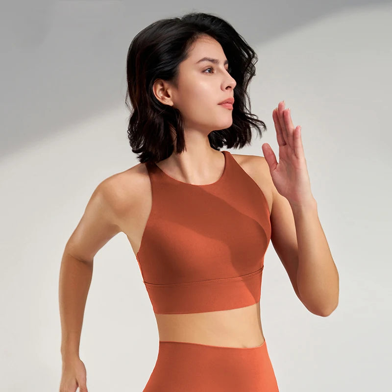 New women's sports underwear gym bra high-intensity sports yoga underwear quick-drying shockproof yoga undershirt